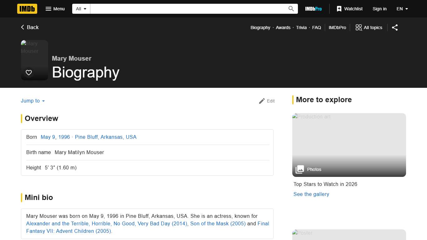 Mary Mouser - Biography - IMDb