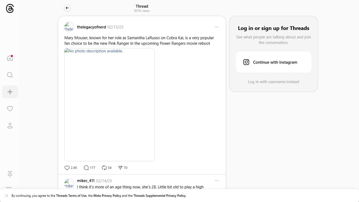 Mary Mouser, known for her role as Samantha LaRusso on Cobra Kai, is a very popular fan choice to be the new Pink Ranger in the upcoming Power Rangers movie reboot